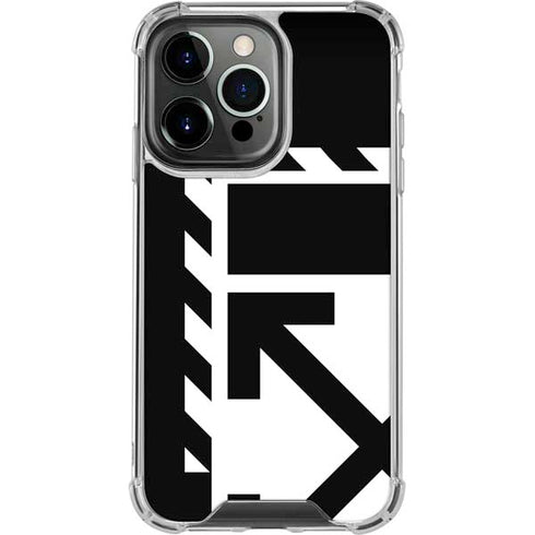 Black and White Geometric Shapes iPhone 15 Pro Clear Case